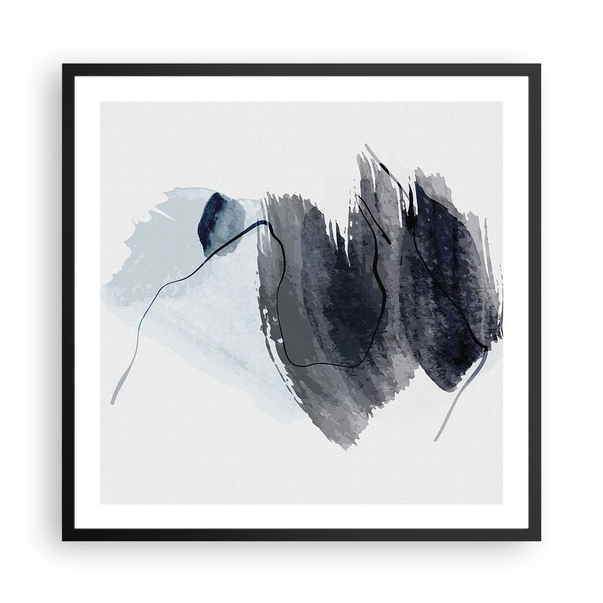 Poster in een zwarte lijst - Intensiteit en beweging - 60x60 cm