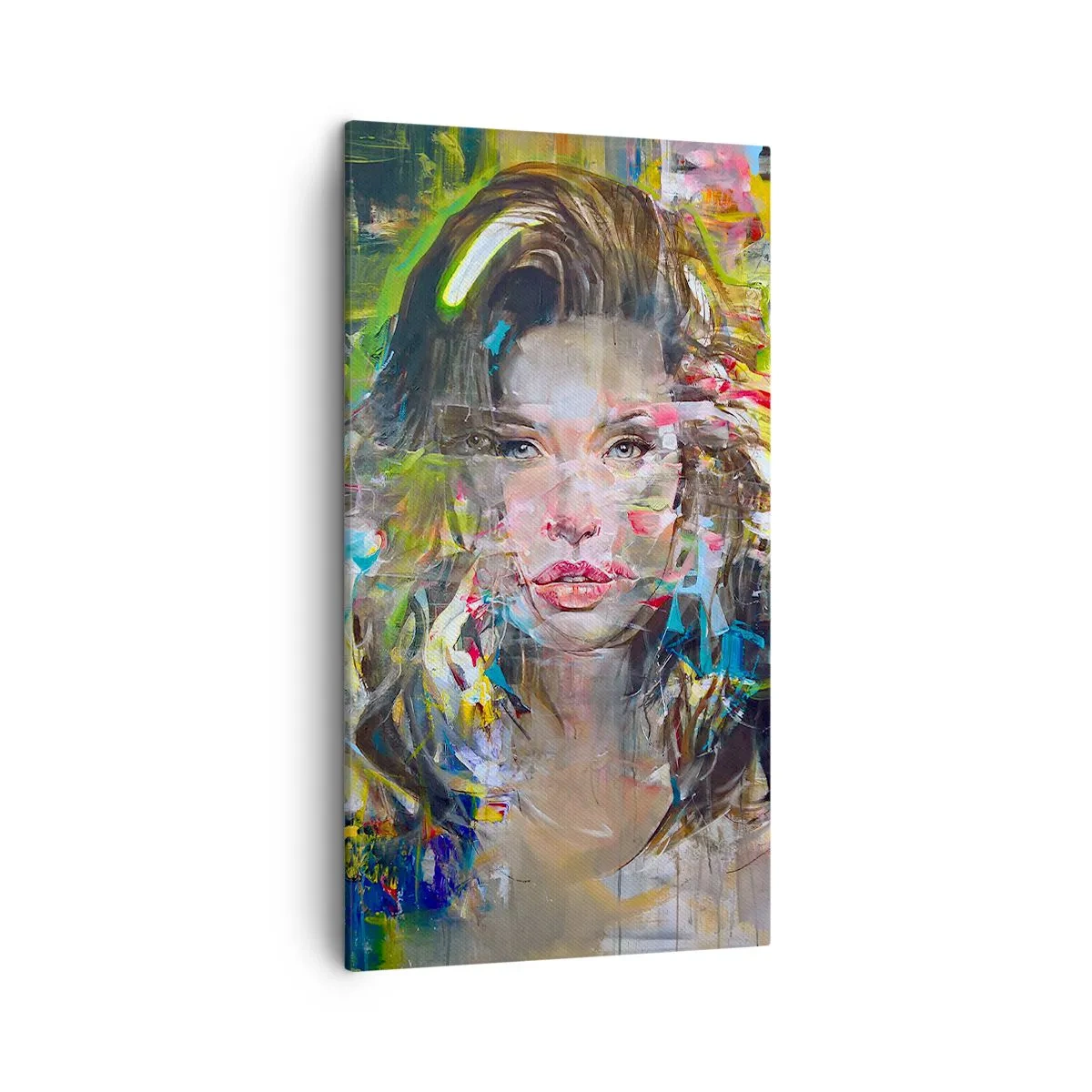 Schilderen op canvas - Achter de lucht een gordijn - 45x80 cm