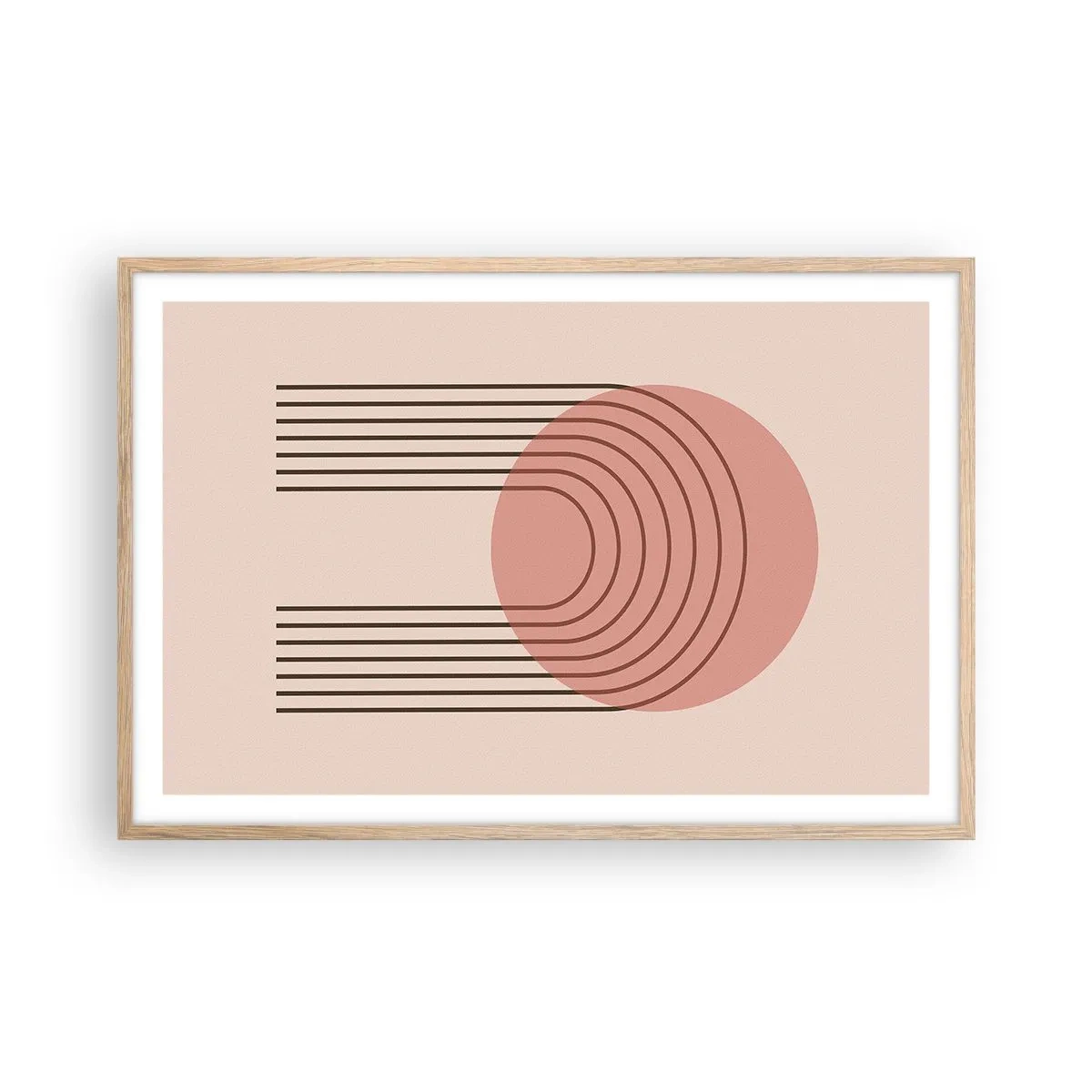 Een poster in een licht eiken lijst - Onweerstaanbare aantrekkingskracht - 91x61 cm
