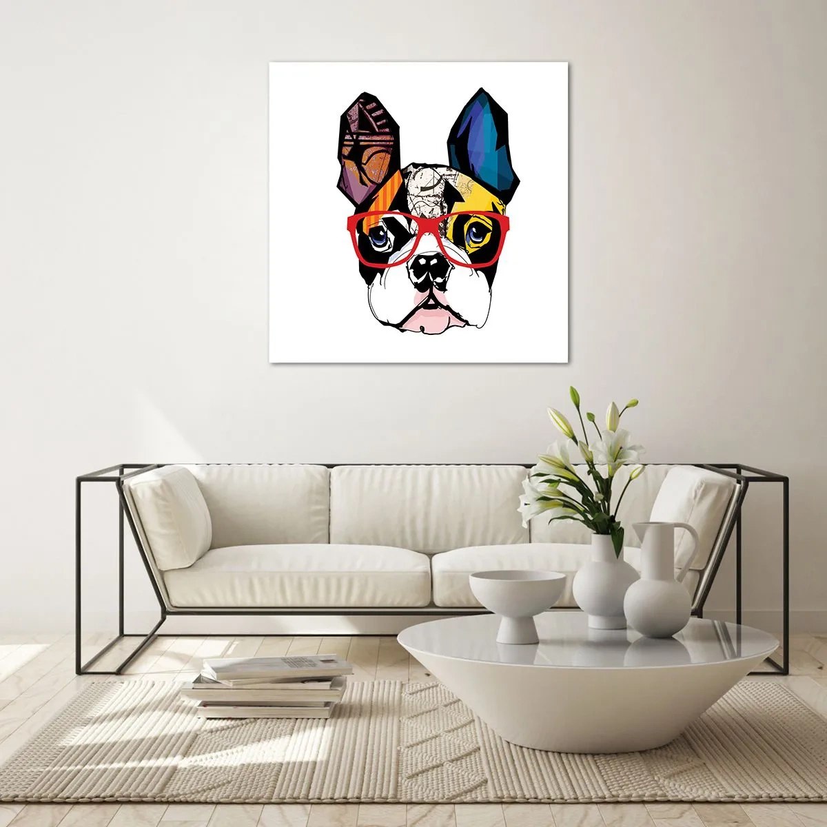 Schilderen op glas - intellectueel - 60x60 cm