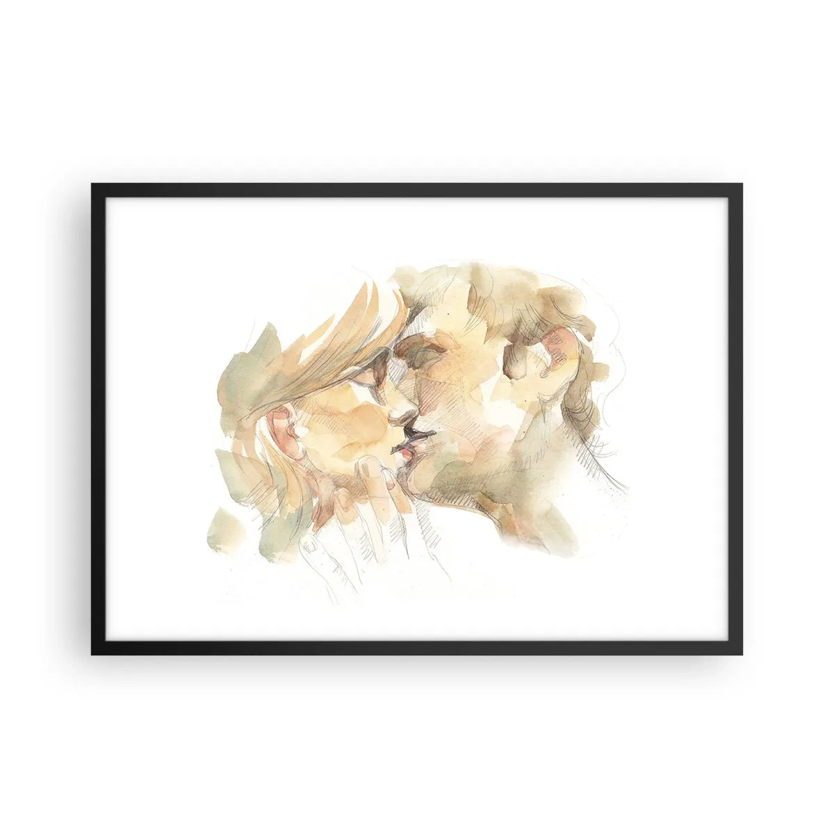 Poster in een zwarte lijst - De helft gevonden? - 70x50 cm
