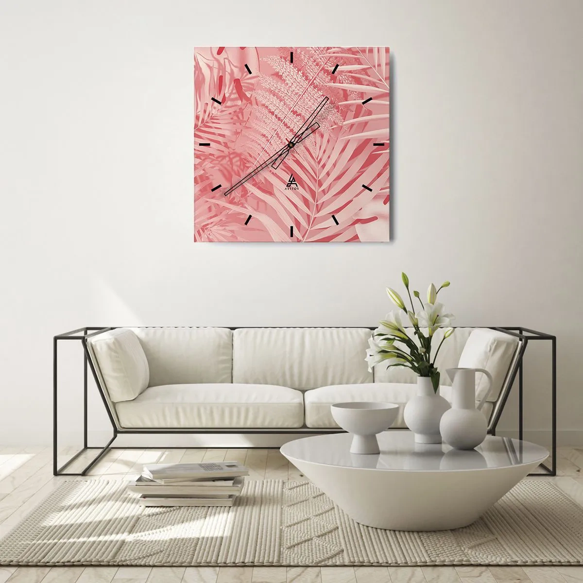 Wandklok - Klok - Roze concept - 30x30 cm