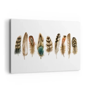 Schilderen op canvas - Een gevederde variatie - 120x80 cm