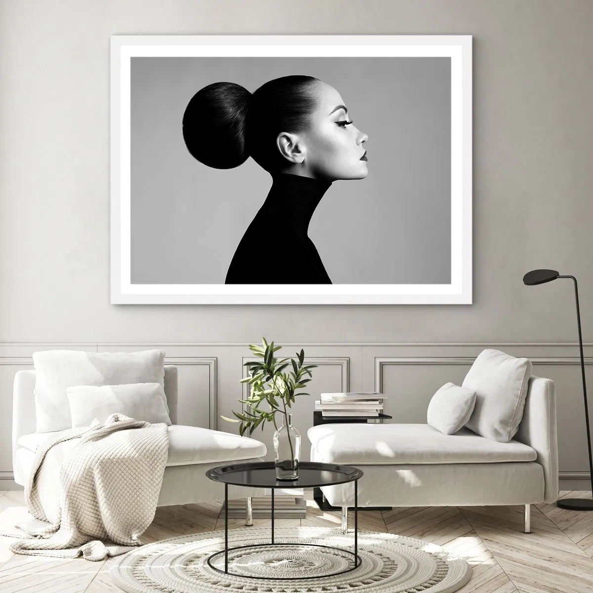 Poster in een witte lijst - Moderne Nefertiti - 91x61 cm