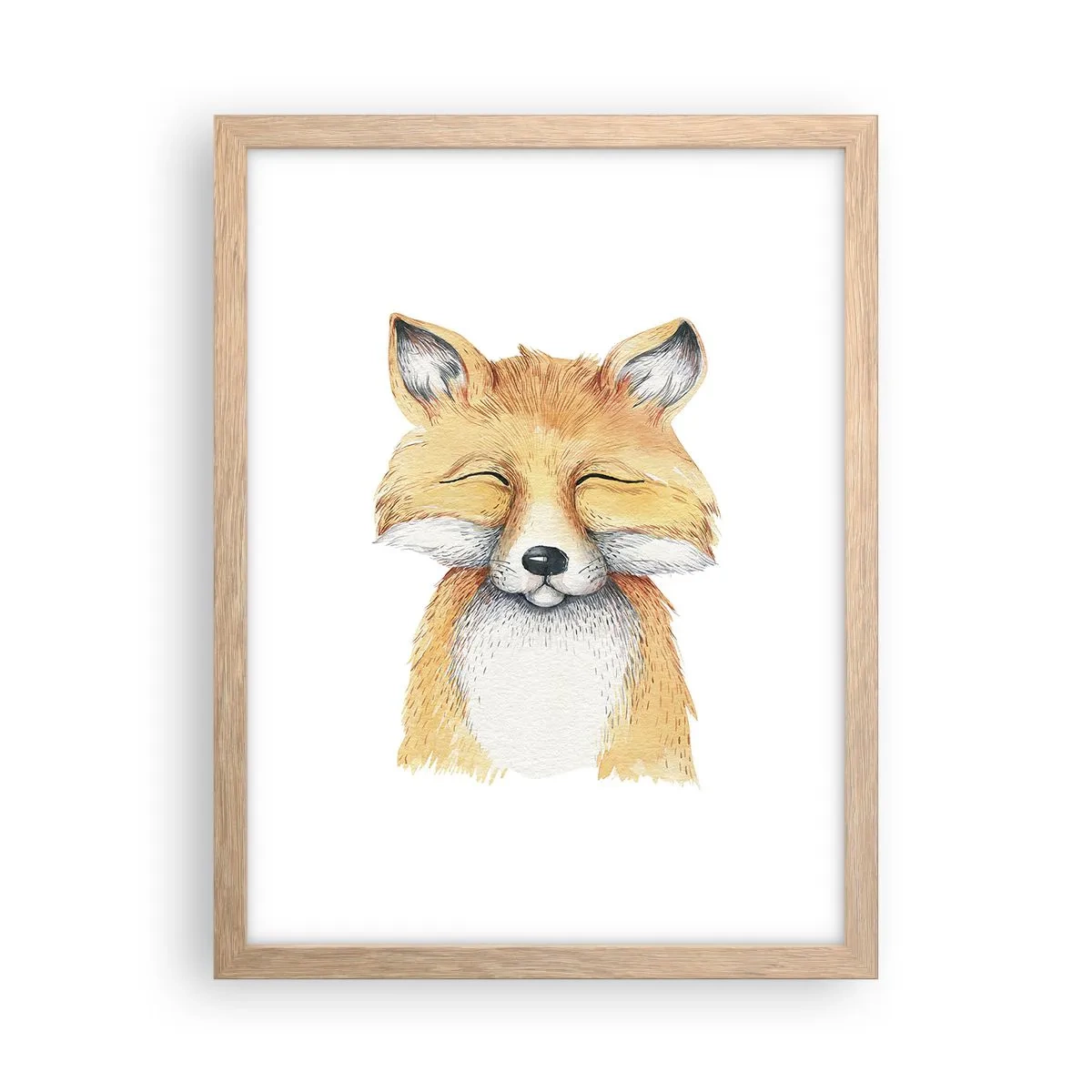 Een poster in een licht eiken lijst - Vossenstemmingen - 30x40 cm