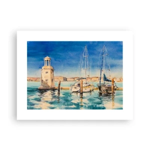 Poster - Zonnige lagune - 40x30 cm