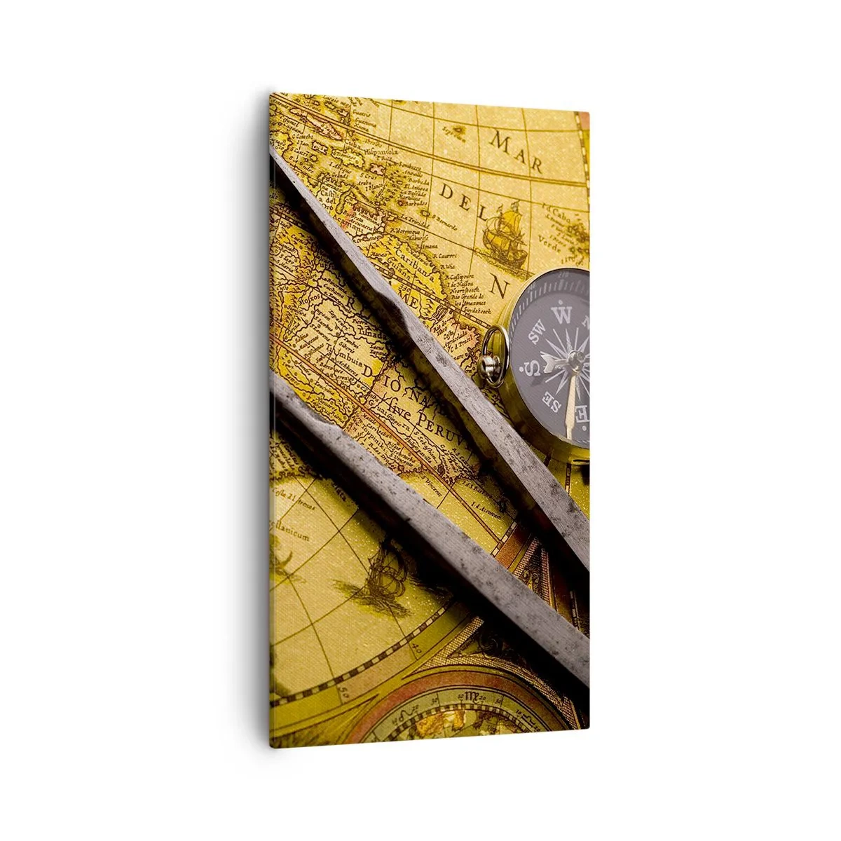 Schilderen op canvas - Waar zijn deze schatten? - 55x100 cm