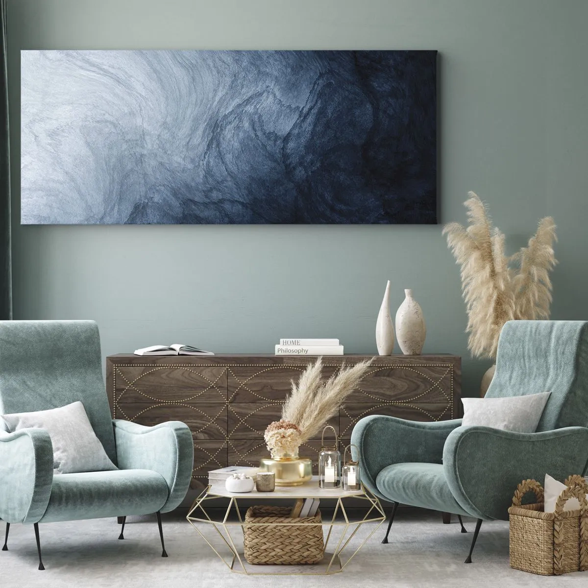 Schilderen op canvas - diep reiken - 160x50 cm