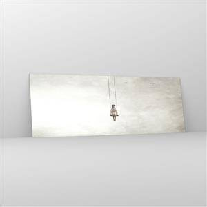 Schilderen op glas - Een kind in ons - 140x50 cm