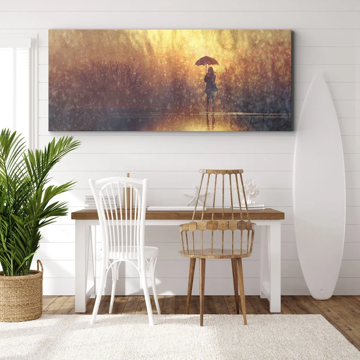 Schilderen op canvas - Ik voel dat iemand naar me kijkt - 90x30 cm