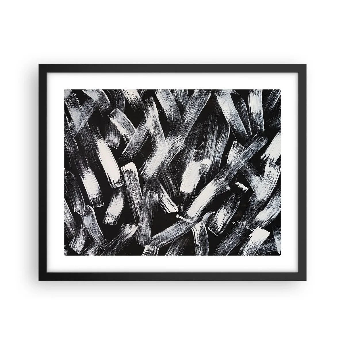 Poster in een zwarte lijst - Abstractie in de industriële spirit - 50x40 cm