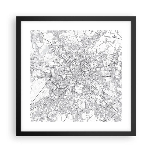 Poster in een zwarte lijst - Berlijnse bloem - 40x40 cm
