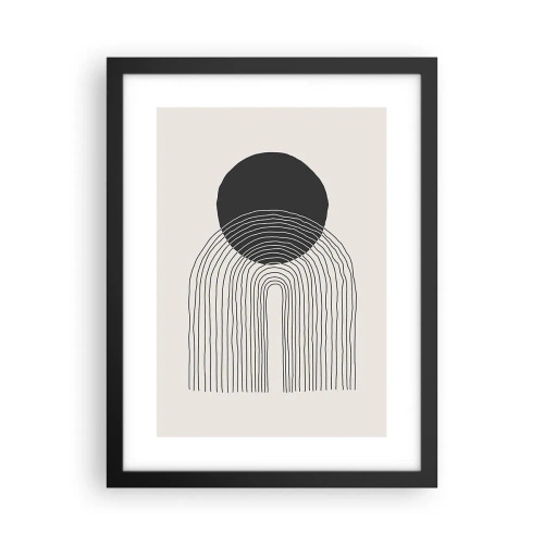 Poster in een zwarte lijst - Bibberen en vertrouwen - 30x40 cm