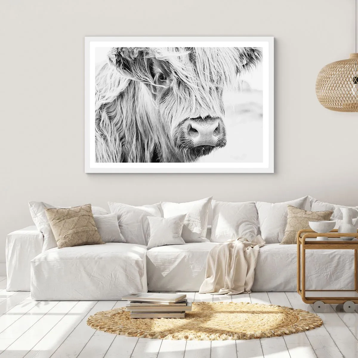 Poster in een witte lijst - Schotse wildheid - 91x61 cm