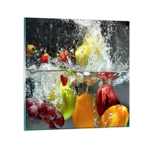 Schilderen op glas - Fruit verfrissing - 30x30 cm