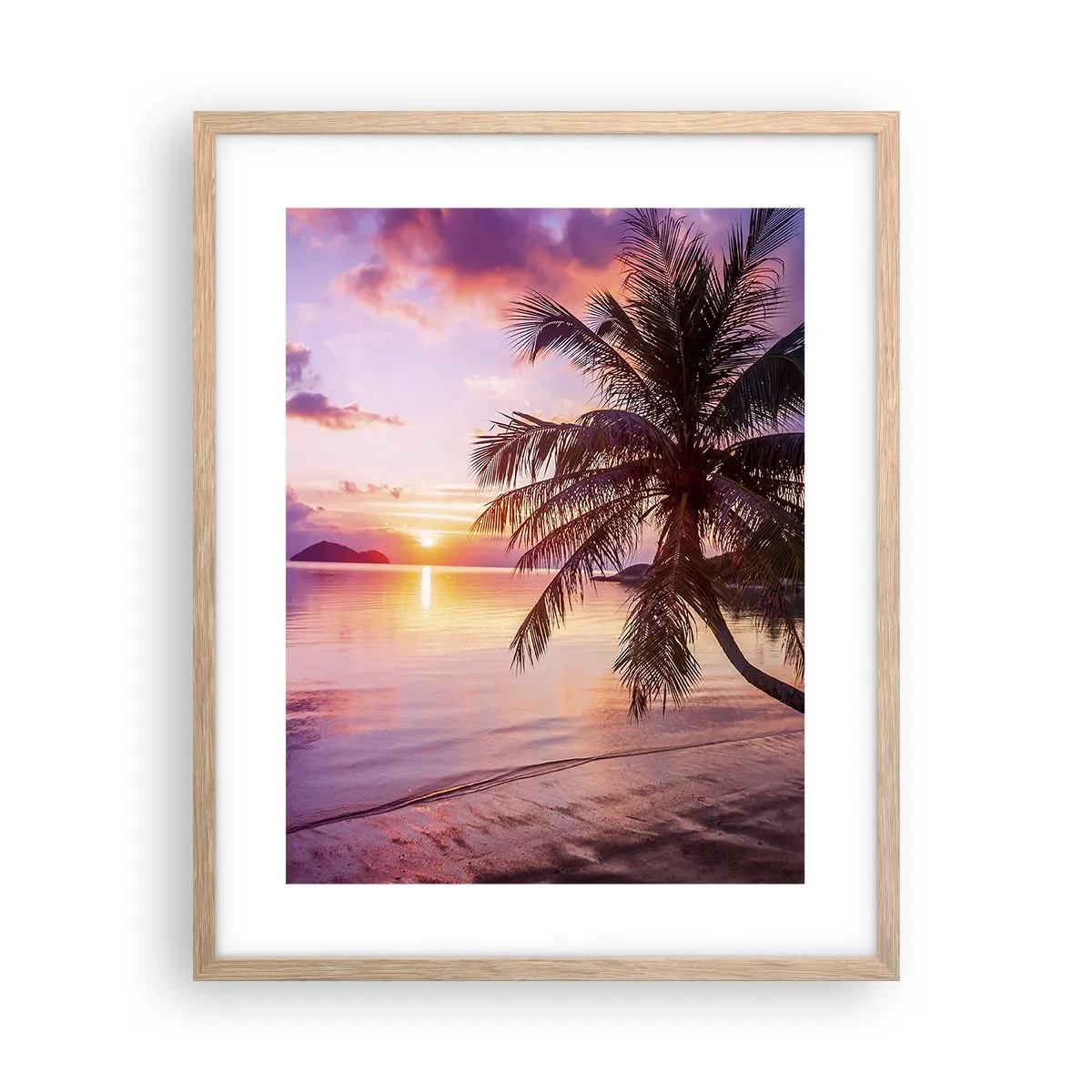 Een poster in een licht eiken lijst - Geluk tot aan de horizon - 40x50 cm