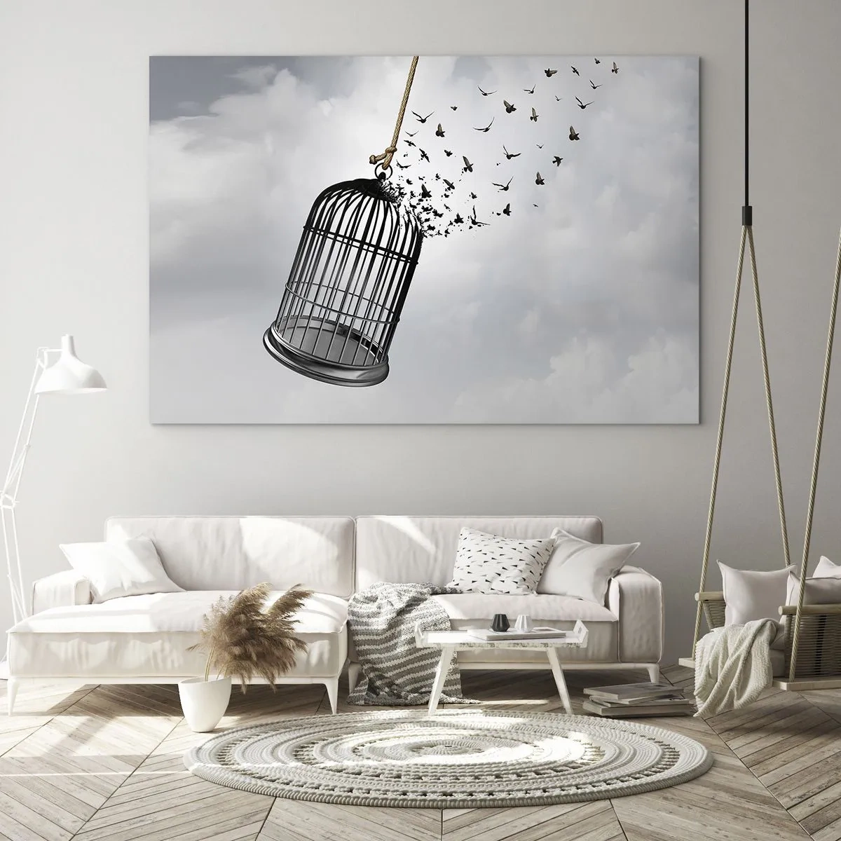 Schilderen op glas - Geloof ... Hoop ... Vrijheid! - 120x80 cm