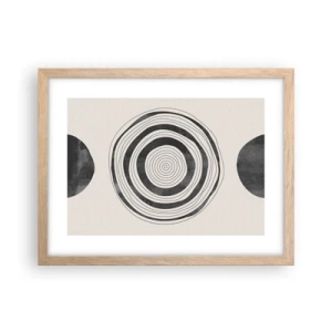 Een poster in een licht eiken lijst - Wat belangrijk is, is wat er tussenin zit - 40x30 cm