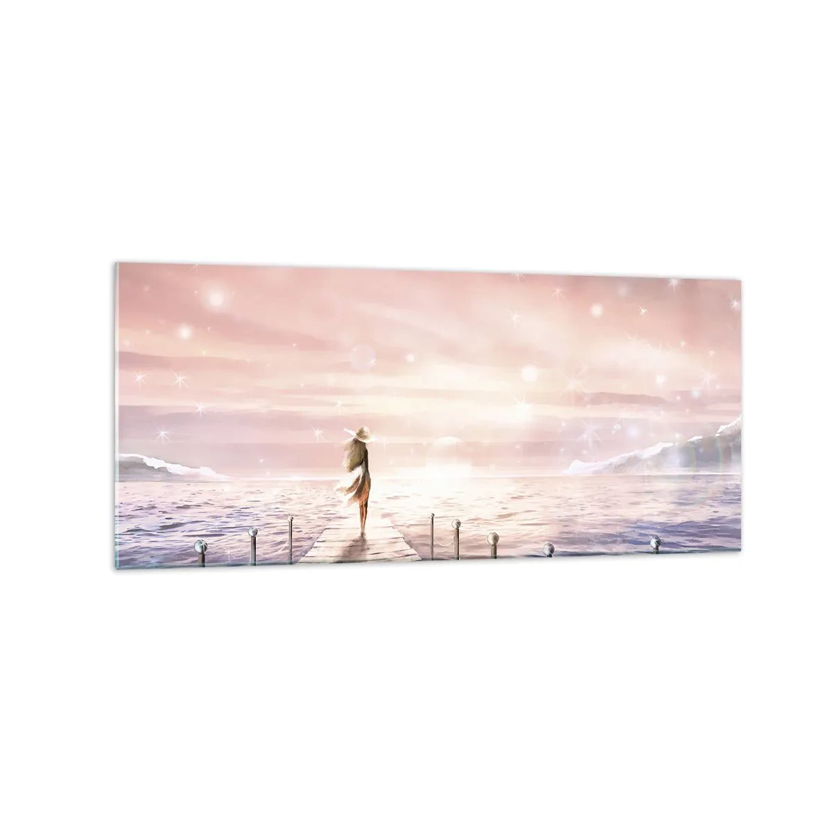 Schilderen op glas - In het licht van een droom - 120x50 cm