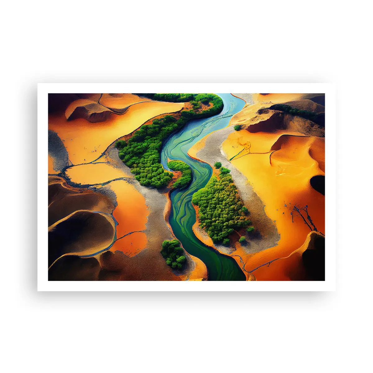 Poster - Levengevende rivier - 100x70 cm