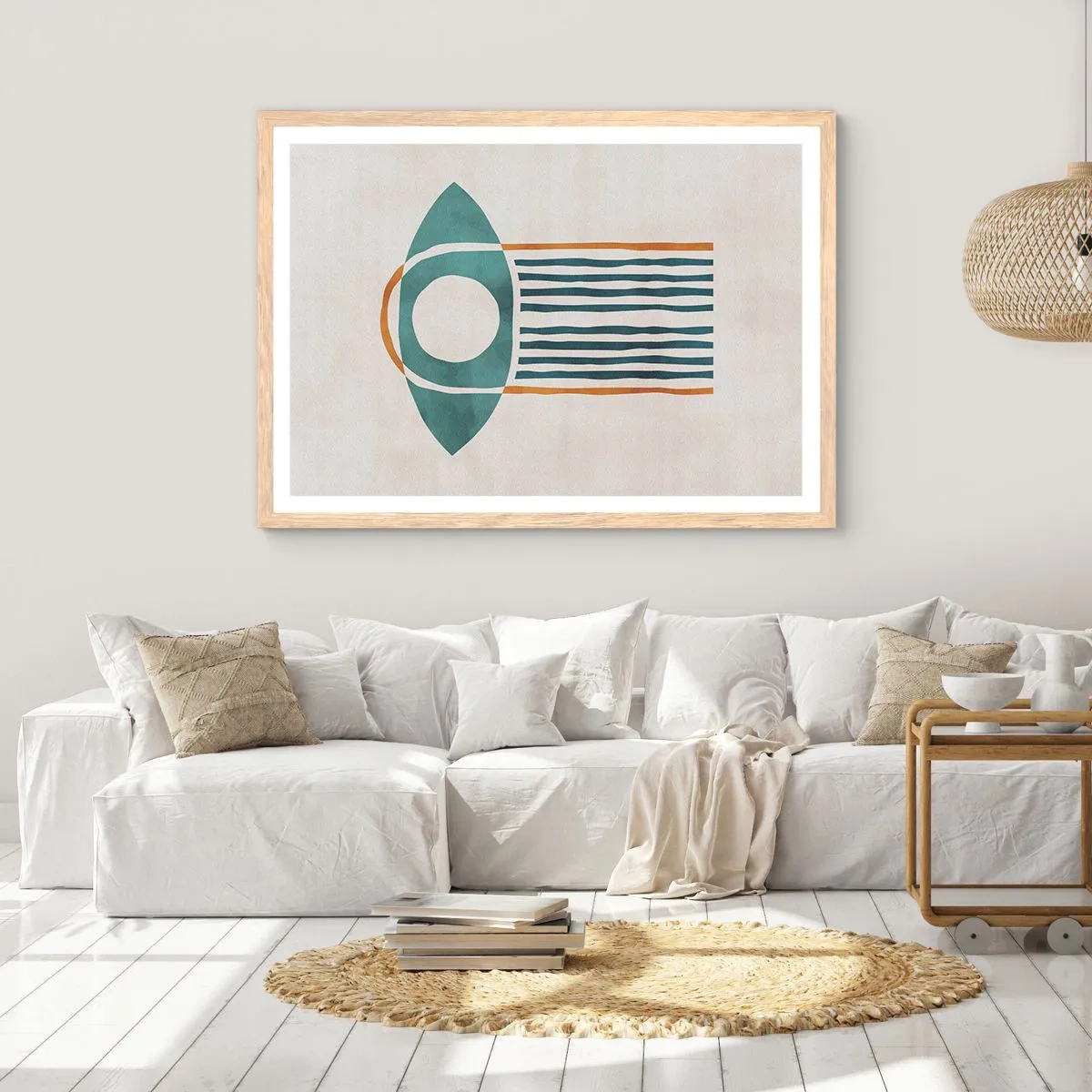 Een poster in een licht eiken lijst - Tekens en rituelen - 100x70 cm