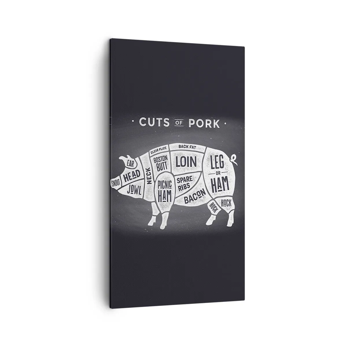 Schilderen op canvas - Slagers ABC - 45x80 cm