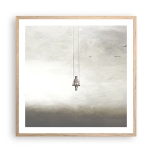 Een poster in een licht eiken lijst - Een kind in ons - 60x60 cm