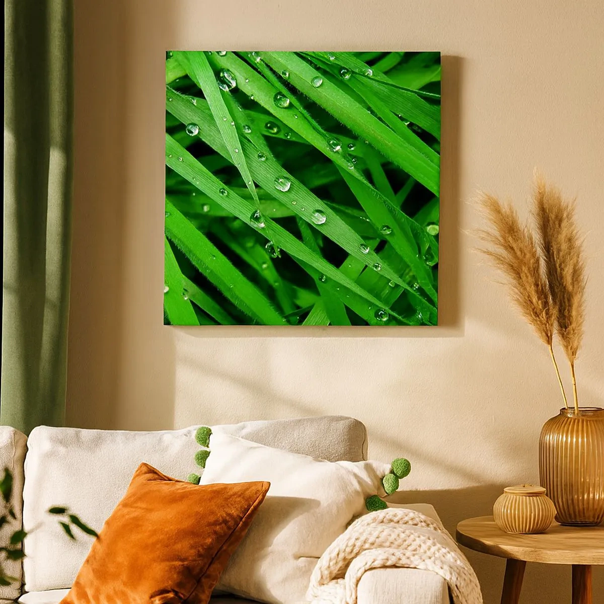 Schilderen op canvas - Speel groen - 30x30 cm