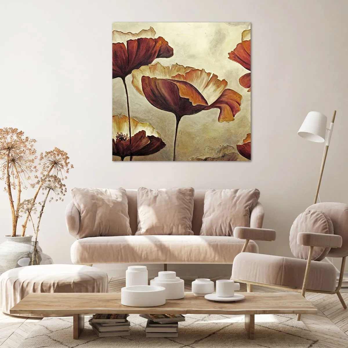 Schilderen op canvas - Golvend weiland - 40x40 cm