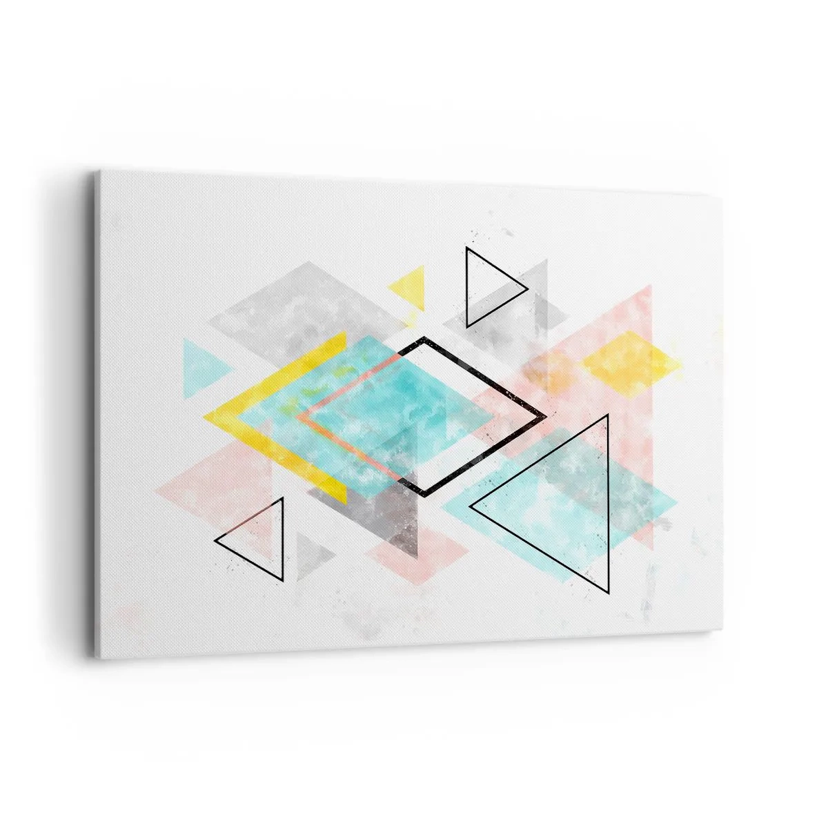 Schilderen op canvas - Geometrisch spel - 120x80 cm