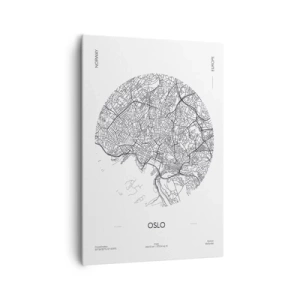 Schilderen op canvas - Anatomie van Oslo - 70x100 cm