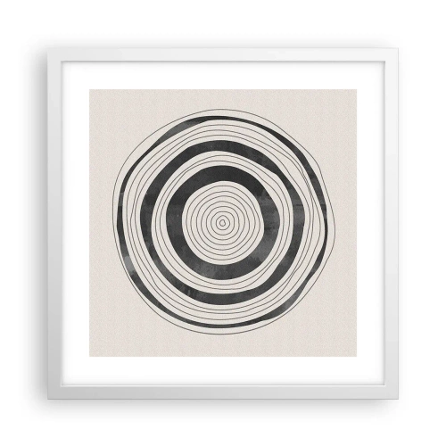 Poster in een witte lijst - Wat belangrijk is, is wat er tussenin zit - 40x40 cm