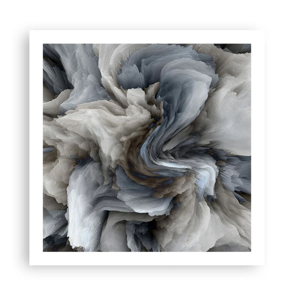 Poster - Steen en bloem - 60x60 cm