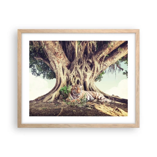 Een poster in een licht eiken lijst - Uitzicht vanuit het boek Genesis - 50x40 cm