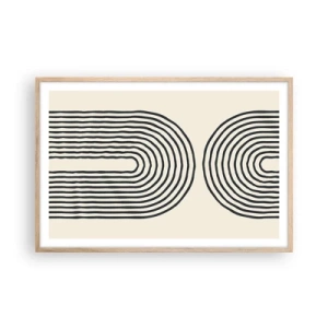 Een poster in een licht eiken lijst - In een ogenblik ... - 91x61 cm