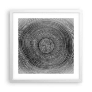 Poster in een witte lijst - Teken van de tijden - 40x40 cm