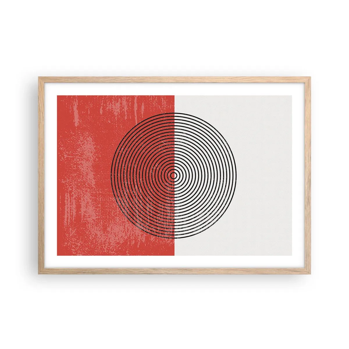 Een poster in een licht eiken lijst - Op de kop geslagen - 70x50 cm