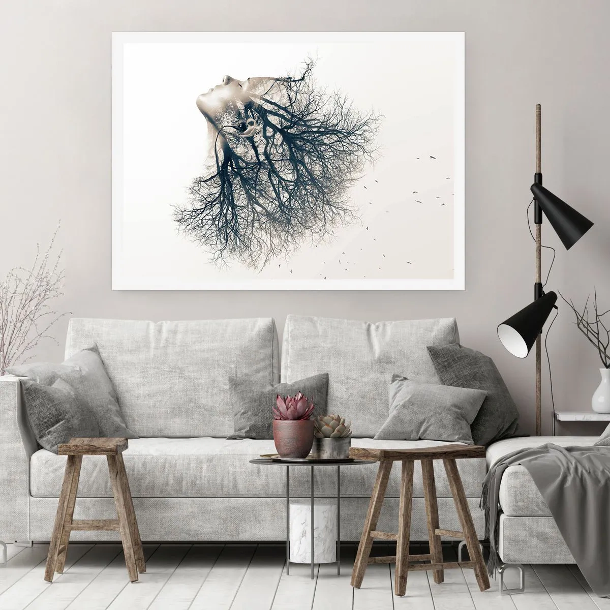 Poster - Luisteren naar het gefluister van bomen - 100x70 cm