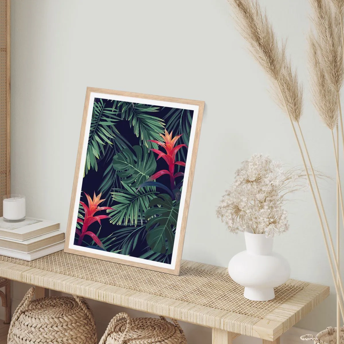 Een poster in een licht eiken lijst - Ontsteken in het groen - 70x100 cm