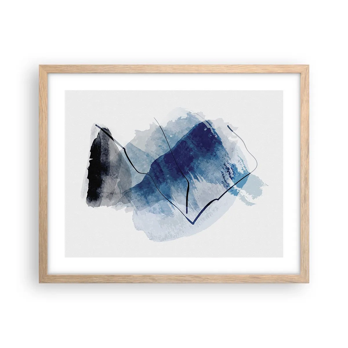 Een poster in een licht eiken lijst - Ijsberg - 50x40 cm