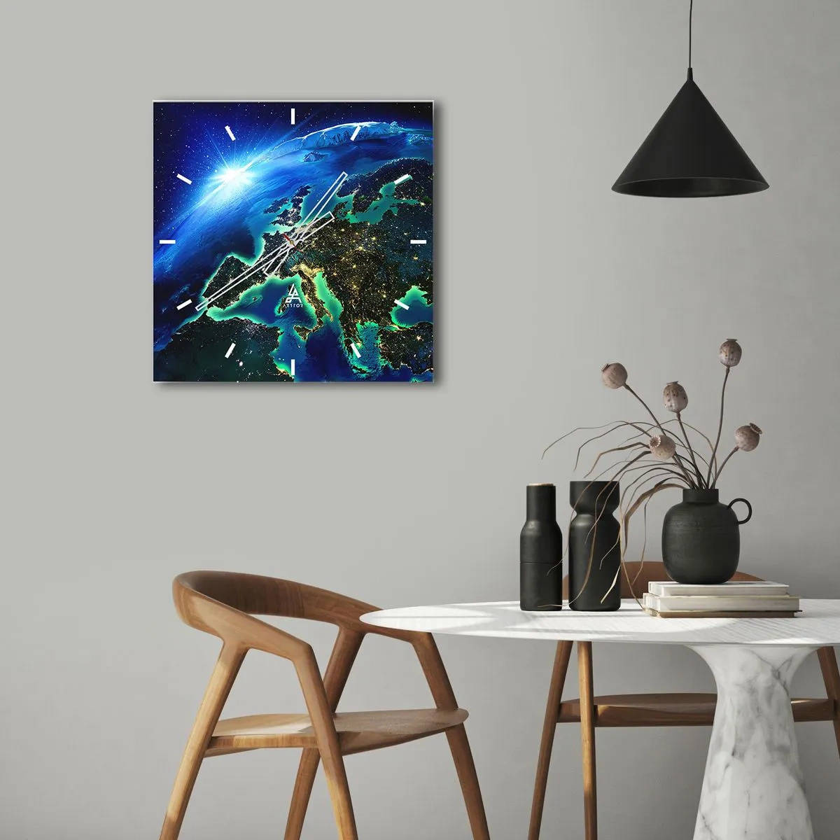 Wandklok - Klok - Sprankelend Europa - 40x40 cm