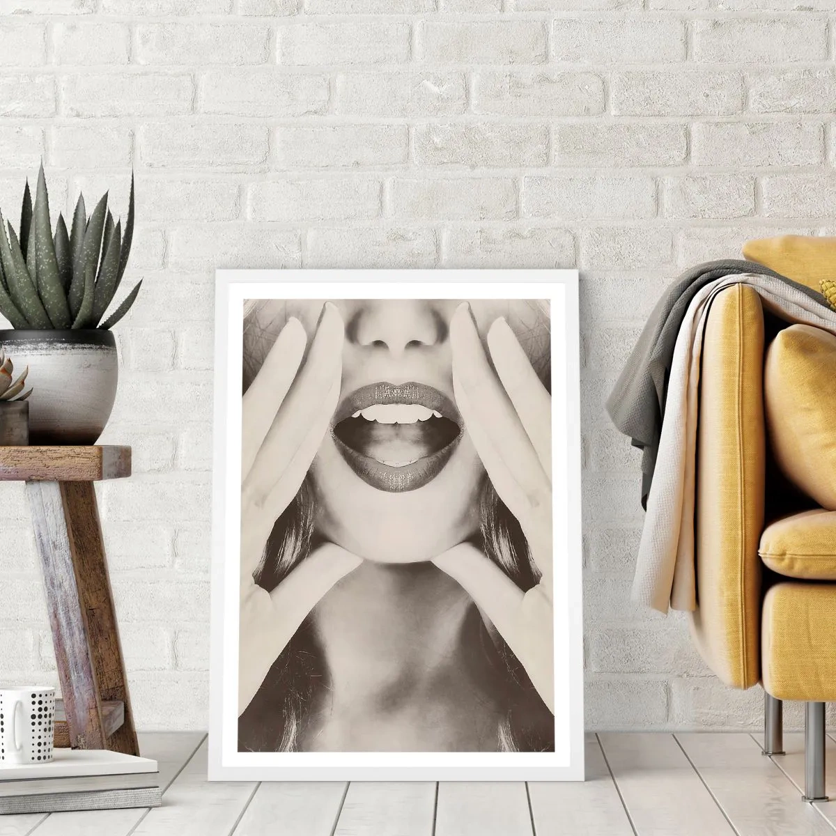 Poster in een witte lijst - Ik kom al! - 70x100 cm