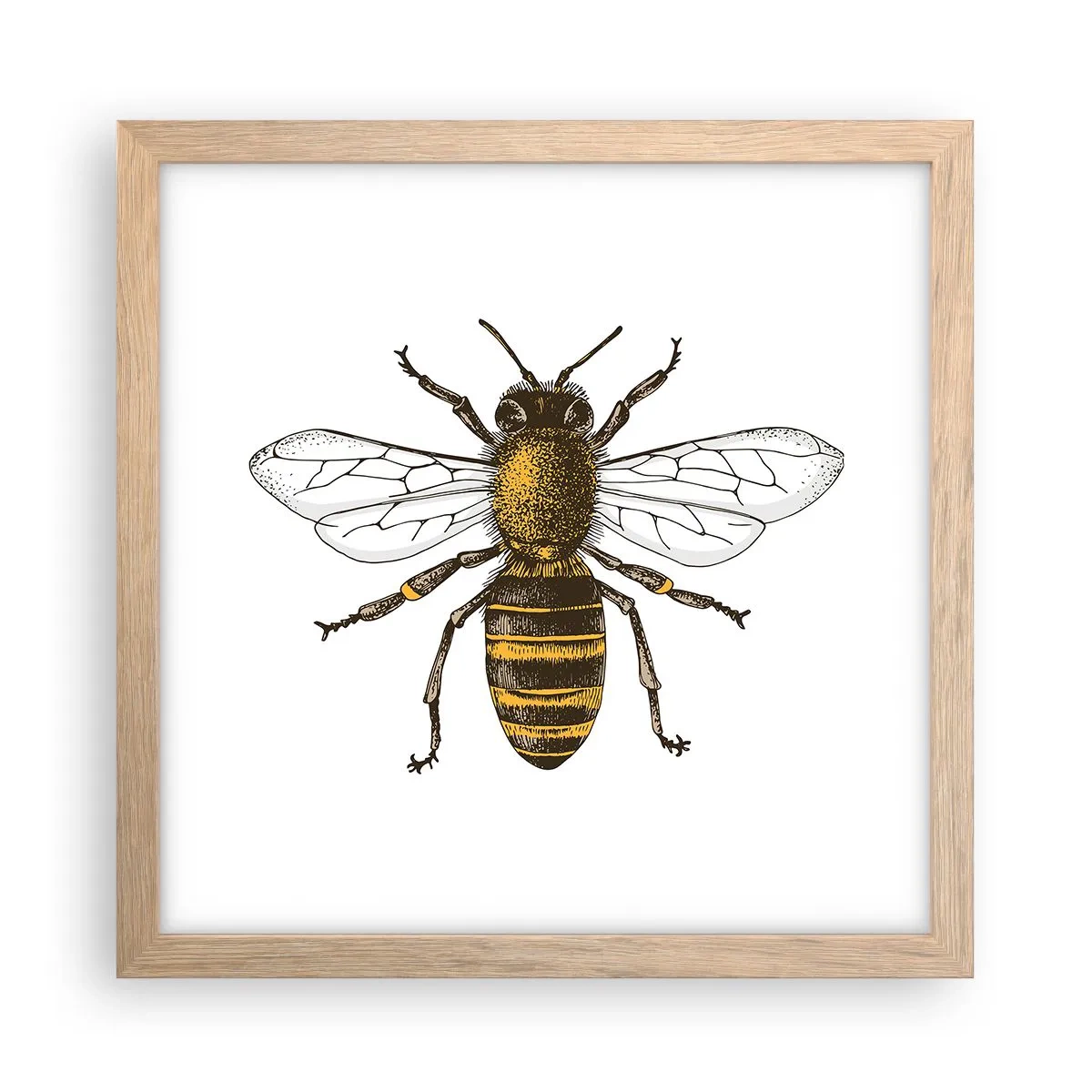 Een poster in een licht eiken lijst - Mooi en goed - 30x30 cm