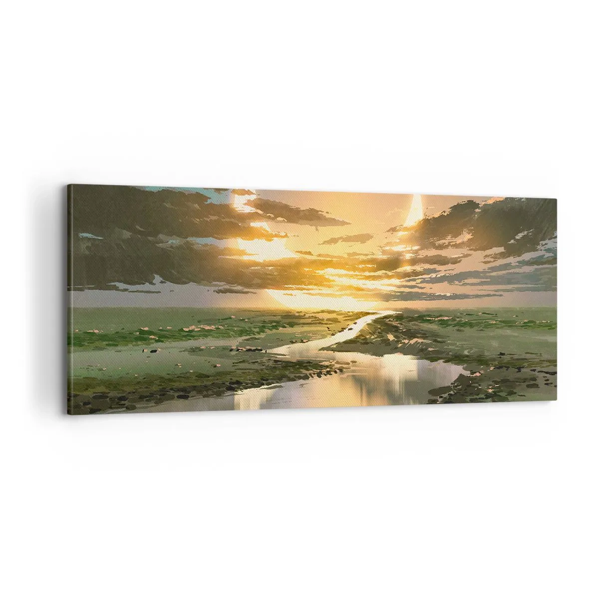 Schilderen op canvas - Ergens in een sterrenstelsel ver, ver weg - 100x40 cm