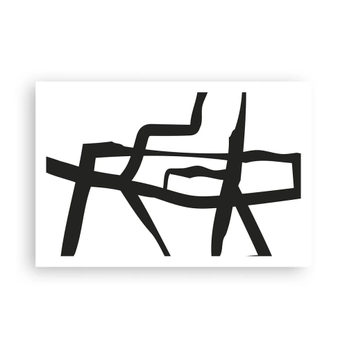 Poster - Zwart-wit ontwerp - 91x61 cm