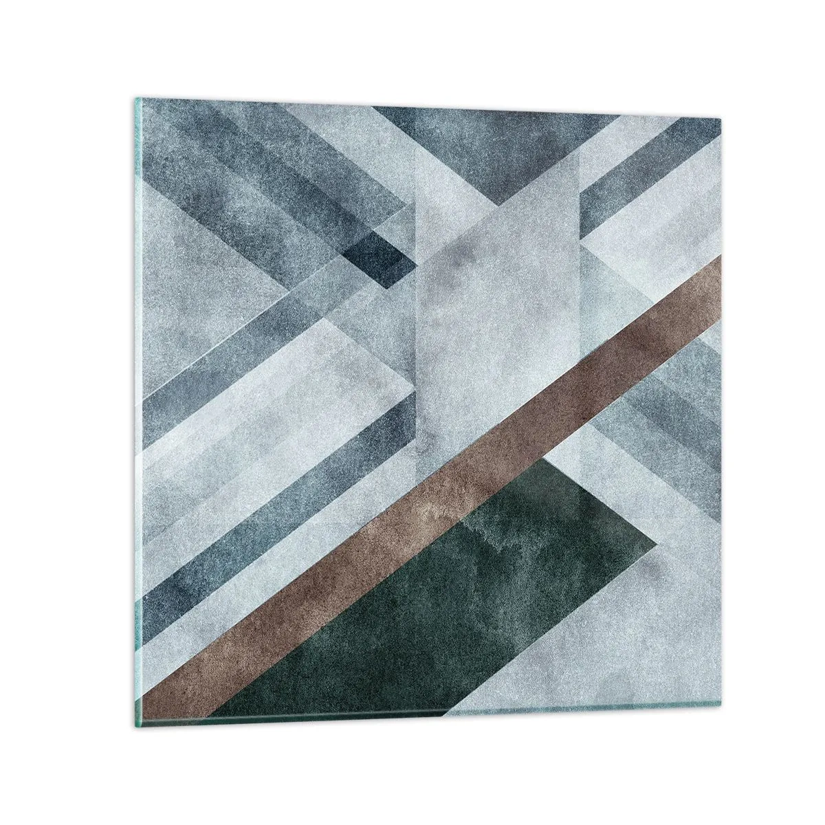 Schilderen op glas - Verfijnde elegantie van geometrie - 50x50 cm