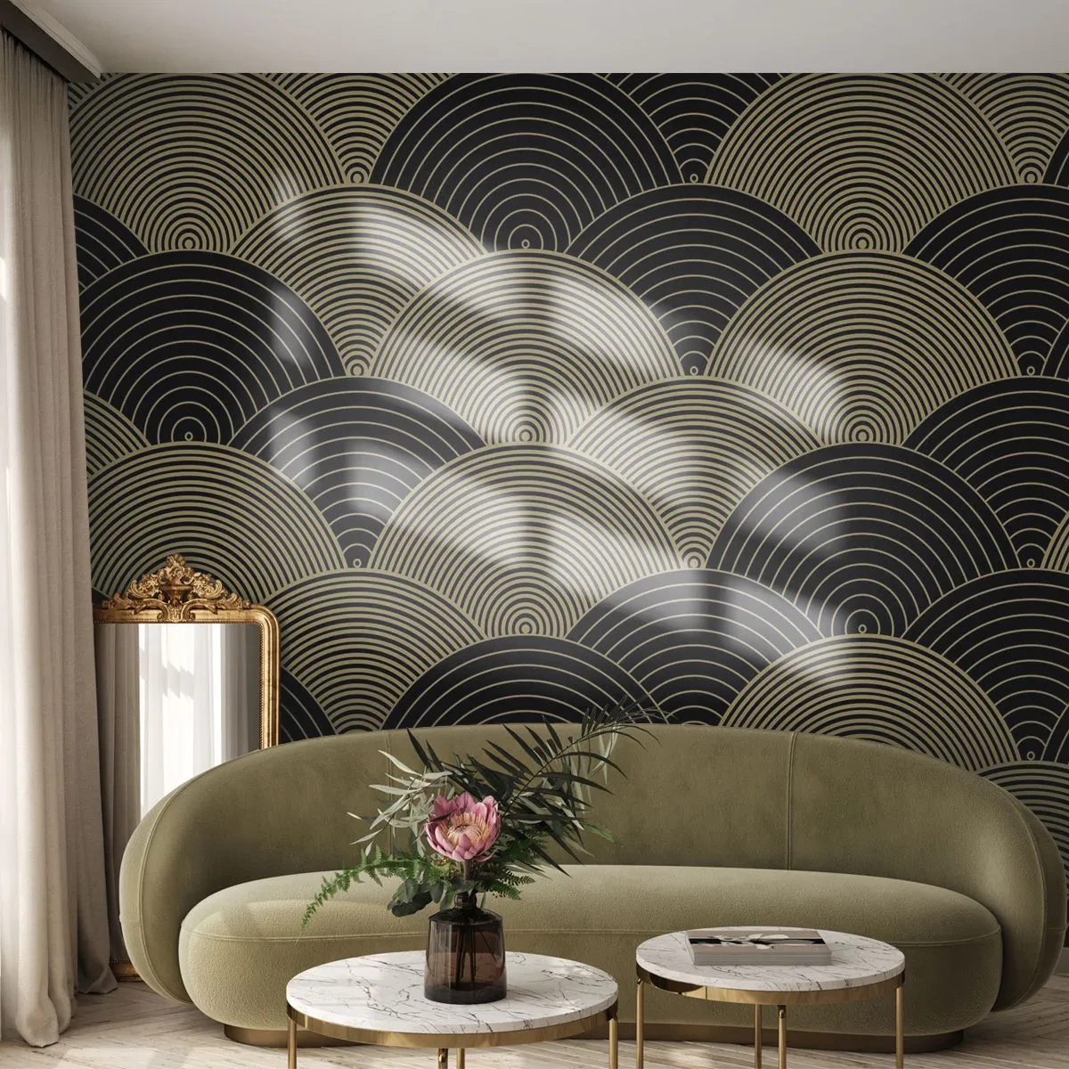 Fotobehang Premium Sand - Eenheid in veelheid - Abstractie, Grafisch, Districten - 450x315 cm