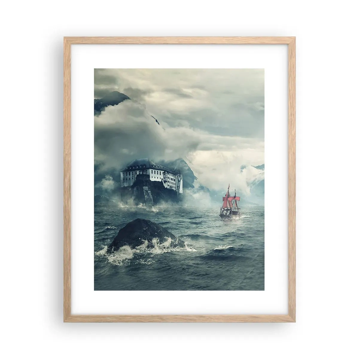 Een poster in een licht eiken lijst - In magische wateren - 40x50 cm