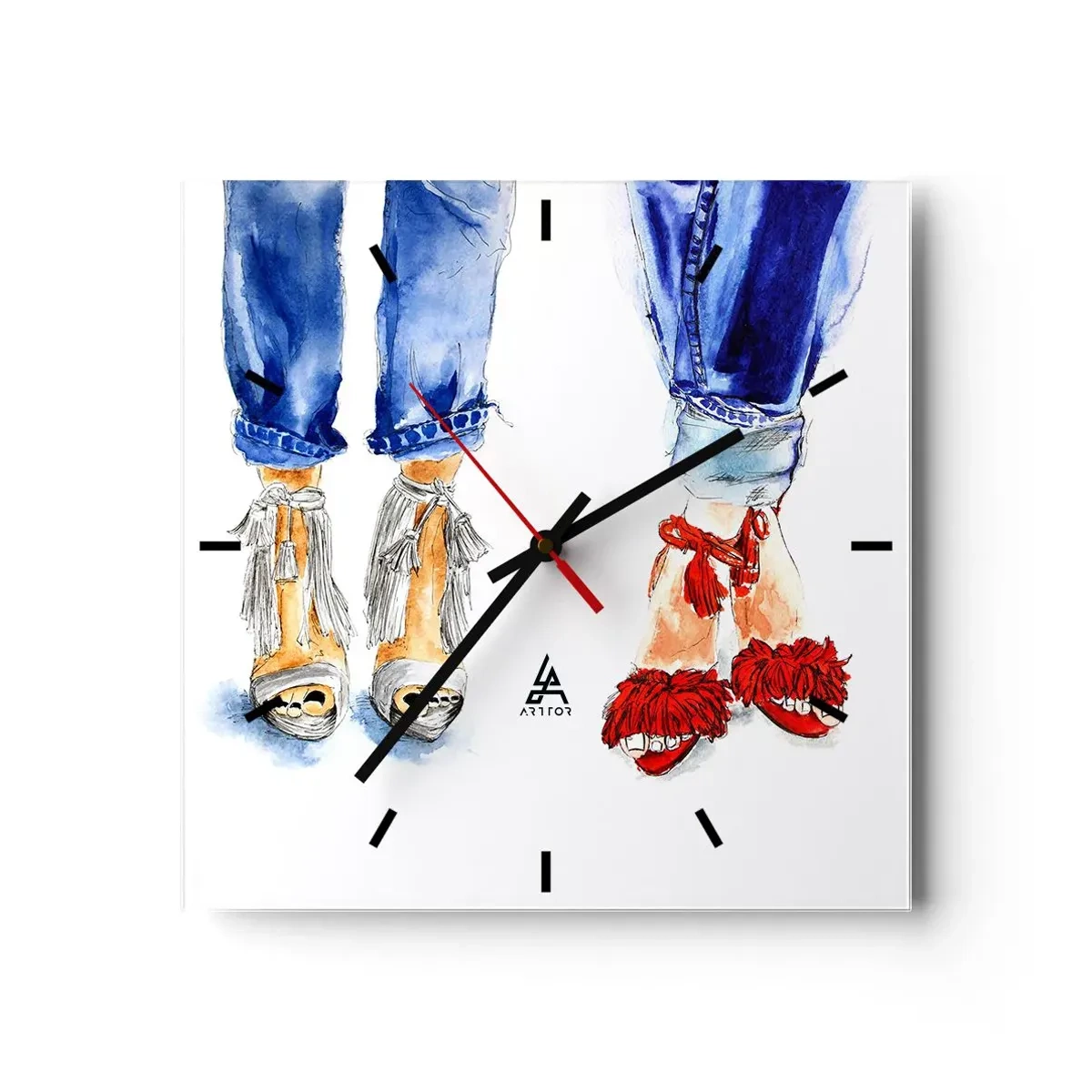 Wandklok - Klok - Misschien gaan we wandelen? - 30x30 cm