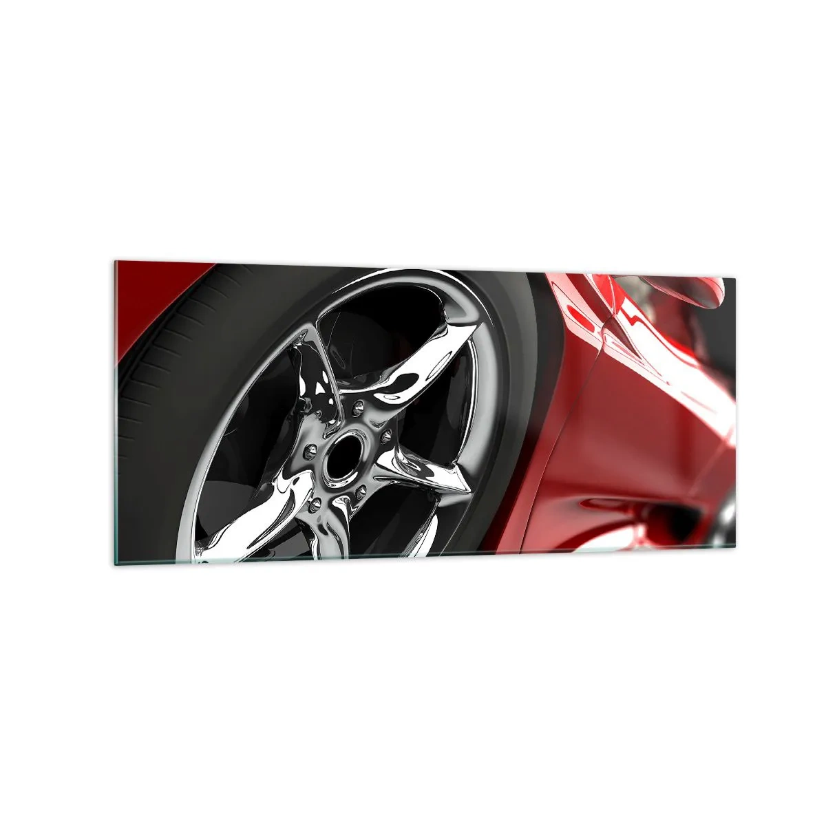 Schilderen op glas - Gemaakt voor snelheid - 120x50 cm